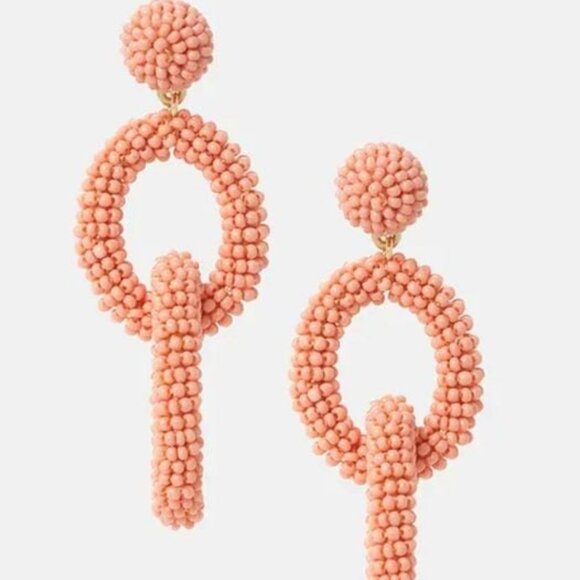 Banana Republic Beaded Chain Hoop Earrings - Picture 2 of 4